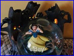 10 Disney Snow White Haunted Woods Lighted Animated Musical Snow Globe Trees