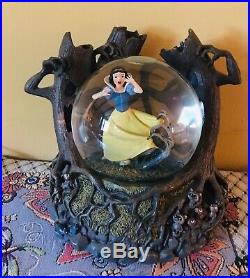 10 Disney Snow White Haunted Woods Lighted Animated Musical Snow Globe Trees