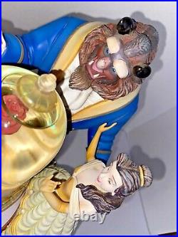 1991 Disney Collection Beauty and the Beast Musical Snow Globe 9.5 tall. READ