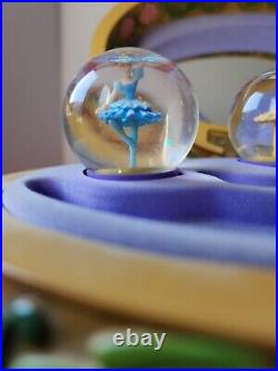 1991 Disney Store PRINCESS Ballet Mini Snow Globe Music Jewelry Box