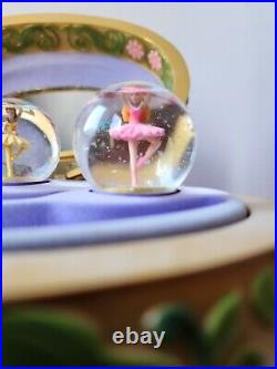 1991 Disney Store PRINCESS Ballet Mini Snow Globe Music Jewelry Box