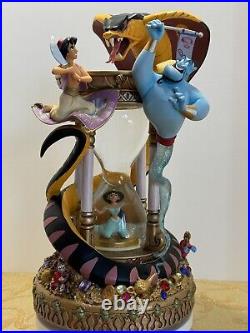 1992 Disney Aladdin Hourglass Musical Light Up Snow Globe Arabian Nights