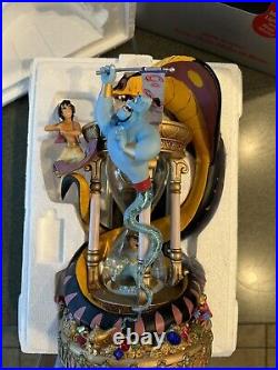 1992 Disney Aladdin Hourglass Musical Light Up Snow Globe Arabian Nights