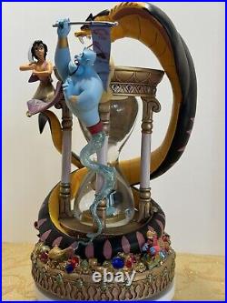 1992 Disney Aladdin Hourglass Musical Light Up Snow Globe Arabian Nights