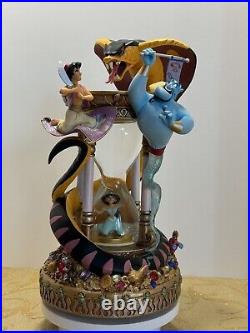 1992 Disney Aladdin Hourglass Musical Light Up Snow Globe Arabian Nights