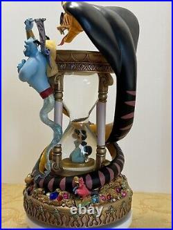 1992 Disney Aladdin Hourglass Musical Light Up Snow Globe Arabian Nights