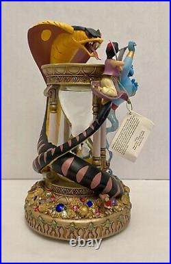 1992 Disney Aladdin Hourglass Musical LightUp Snow Globe Arabian Nights EUC