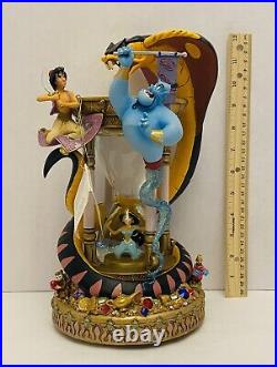 1992 Disney Aladdin Hourglass Musical LightUp Snow Globe Arabian Nights EUC