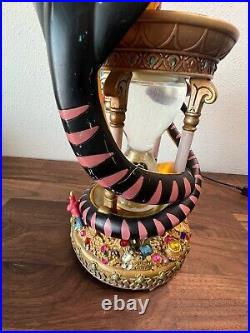 1992 Disney Aladdin Hourglass Musical LightUp Snow Globe Arabian Nights Rare