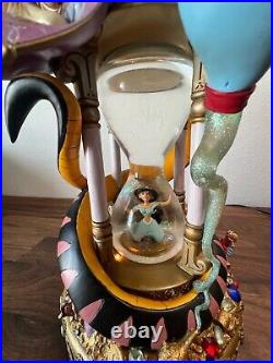 1992 Disney Aladdin Hourglass Musical LightUp Snow Globe Arabian Nights Rare