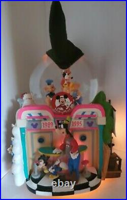 1995 Disney World Exclusive Mickey Mouse Club Clubouse Musical Snow Globe RARE