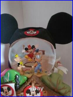 1995 Disney World Exclusive Mickey Mouse Club Clubouse Musical Snow Globe RARE