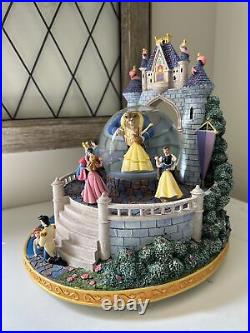 2002 Large Disney Princess Royal Ball Snow Globe Music Box ONCE UPON A DREAM