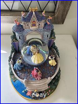 2002 Large Disney Princess Royal Ball Snow Globe Music Box ONCE UPON A DREAM