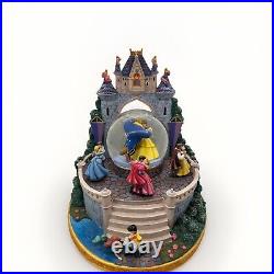 2003 Disney Princess Royal Ball Snow Globe Music Box Beauty And The Beast