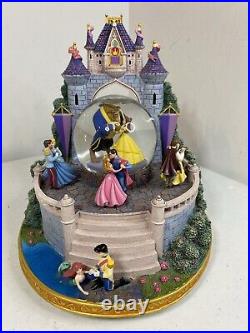 2003 Disney Princess Royal Ball Snow Globe Music Box Beauty And The Beast