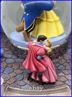 2003 Disney Princess Royal Ball Snow Globe Music Box Beauty And The Beast