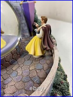 2003 Disney Princess Royal Ball Snow Globe Music Box Beauty And The Beast