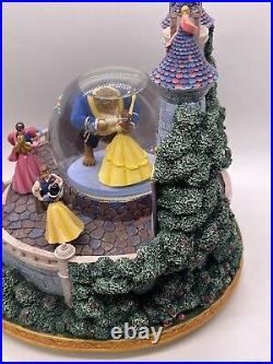 2003 Disney Princess Royal Ball Snow Globe Music Box Beauty And The Beast