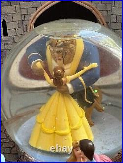 2003 Disney Princess Royal Ball Snow Globe Music Box Beauty And The Beast Tested