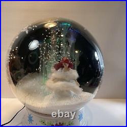 2005 Disney Princess Ariel Gemmy MUSICAL ROTATING 12 Plastic Snow Globe RARE