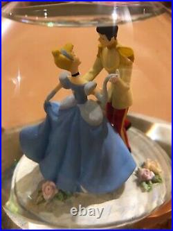 3 Disney Cinderella Prince Charming Music Box Snow Globe with light