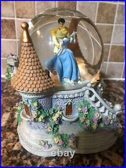 3 Disney Cinderella Prince Charming Music Box Snow Globe with light