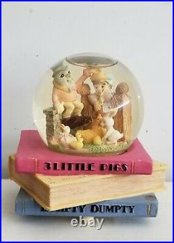 ACCEPTING OFFERS Disney Three little Pigs Music Box Snow Globe Vintage HTF IN US