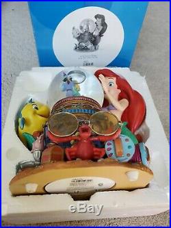 ARIEL Disney Little Mermaid MUSICAL Snow Globe original box Under The Sea Song