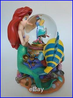 ARIEL Disney Little Mermaid MUSICAL Snow Globe original box Under The Sea Song