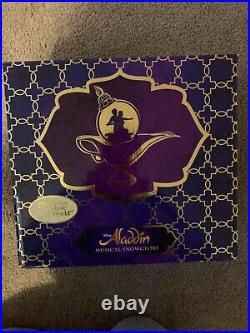 Aladdin Snow Globe Music Box Disney Rare Jasmine Magic Lamp (Brand New)