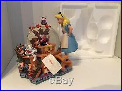 Alice In Wonderland 50th Anniversary The Trial Musical Snow Globe 2001 BRAND NEW