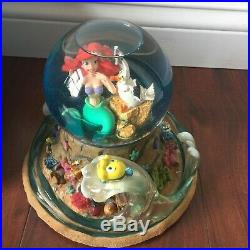 Ariels treasure trove disney store little mermaids snow globe music light up box