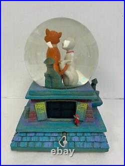 Aristocats 40th Anniversary Snow Globe RARE Vtg Music Box & Lights TESTED WORKS