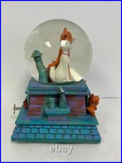 Aristocats 40th Anniversary Snow Globe RARE Vtg Music Box & Lights TESTED WORKS