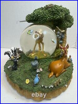 Authentic Disney Bambi Musical Snow Globe Little April Shower 1942 FREE SHIPPING