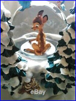 Bambi Christmas snow globe Music box winter Snow globe Figure ornament Thumper