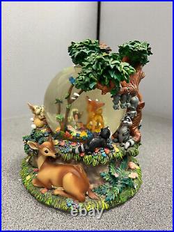 Bambi Large Disney Musical Motion Snow Globe Little April Shower with Packaging