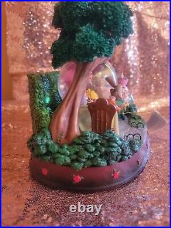 Beautiul Alice In Wonderland Double Snow Globe. Music And Blower Work