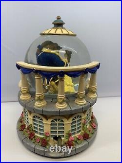 Beauty and the Beast Ballroom Rose Garden Dance Musical Snow Globe Disney WORKS