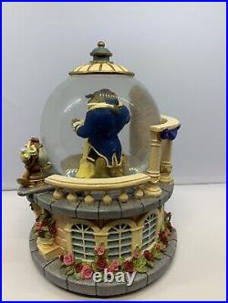 Beauty and the Beast Ballroom Rose Garden Dance Musical Snow Globe Disney WORKS