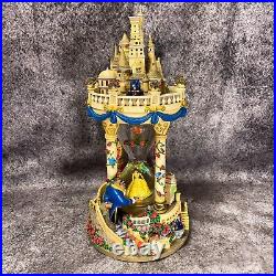 Beauty and the Beast Hour Glass Snow Globe Lighted Music Box Missing Lumiere