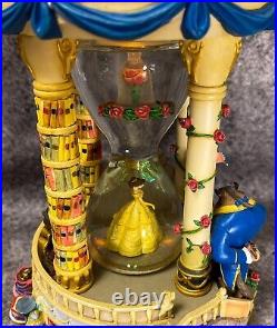 Beauty and the Beast Hour Glass Snow Globe Lighted Music Box Missing Lumiere