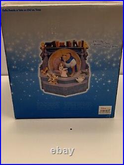 Beauty and the Beast Library Disney Store Musical Snow Globe 1991 SEALED IN BOX