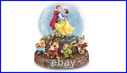 Bradford Disney Snow White Musical Glitter Globe & Seven Dwarfs on Rotating Base