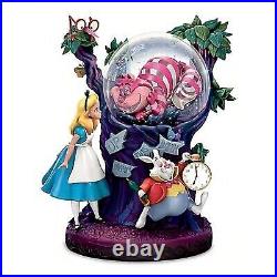 Bradford Exchange Disney Alice In Wonderland Illuminated Musical Glitter Globe