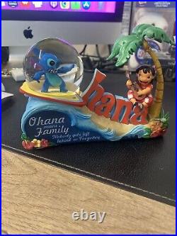 Bradford Exchange Disney Lilo & Stitch Musical Glitter Globe NEW