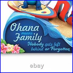 Bradford Exchange Disney Lilo & Stitch Ohana Means Family Musical Glitter Globe