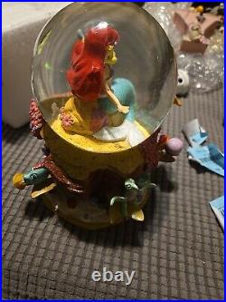 Bradford Exchange Disney The Little Mermaid Ariel Glitter Globe NEW Flounder