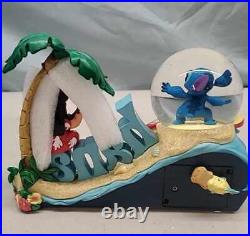 Braford Exchange Disney Lilo & Stitch Ohana Means Family Musical Glitter Globe